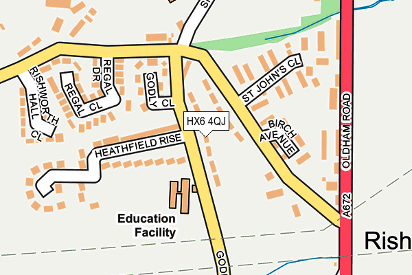 HX6 4QJ map - OS OpenMap – Local (Ordnance Survey) HX6 4QJ map - OS OpenMap – Local (Ordnance Survey)