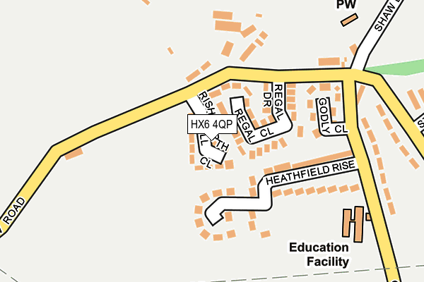 HX6 4QP map - OS OpenMap – Local (Ordnance Survey) HX6 4QP map - OS OpenMap – Local (Ordnance Survey)