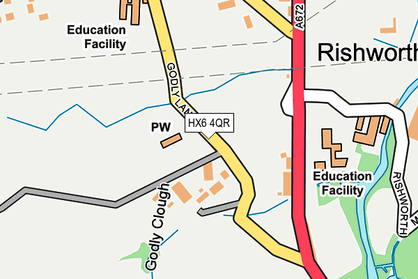 HX6 4QR map - OS OpenMap – Local (Ordnance Survey)