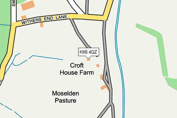 HX6 4QZ map - OS OpenMap – Local (Ordnance Survey)