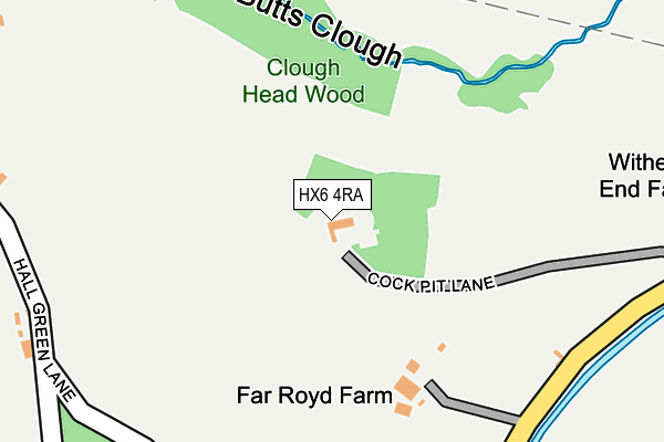HX6 4RA map - OS OpenMap – Local (Ordnance Survey) HX6 4RA map - OS OpenMap – Local (Ordnance Survey)