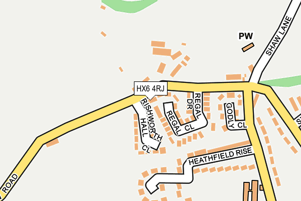 HX6 4RJ map - OS OpenMap – Local (Ordnance Survey) HX6 4RJ map - OS OpenMap – Local (Ordnance Survey)
