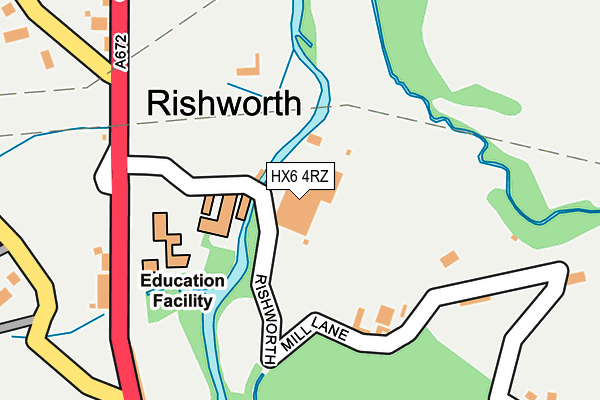 HX6 4RZ map - OS OpenMap – Local (Ordnance Survey) HX6 4RZ map - OS OpenMap – Local (Ordnance Survey)