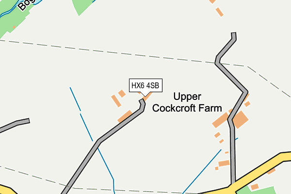 HX6 4SB map - OS OpenMap – Local (Ordnance Survey)