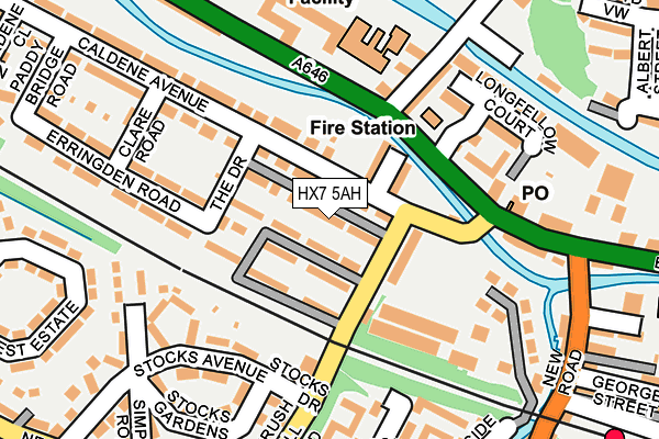 HX7 5AH map - OS OpenMap – Local (Ordnance Survey)