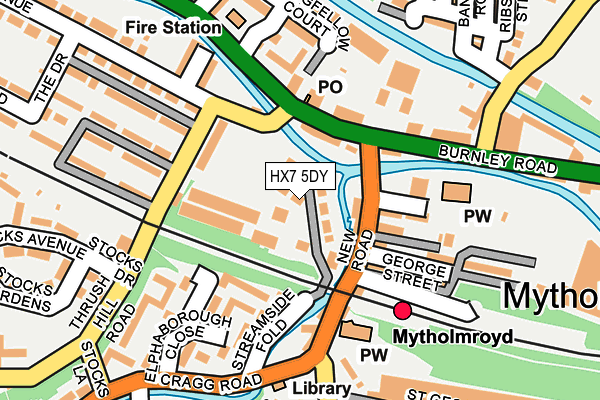 HX7 5DY map - OS OpenMap – Local (Ordnance Survey) HX7 5DY map - OS OpenMap – Local (Ordnance Survey)