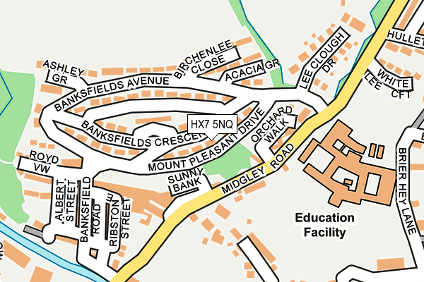HX7 5NQ map - OS OpenMap – Local (Ordnance Survey)