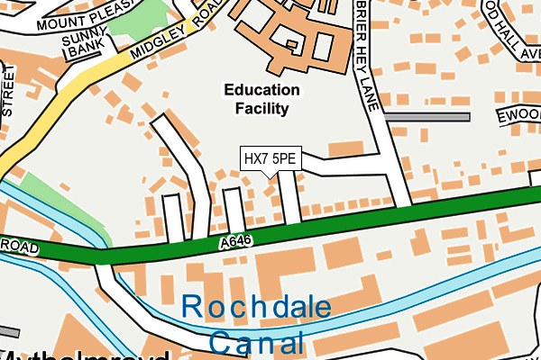 HX7 5PE map - OS OpenMap – Local (Ordnance Survey)