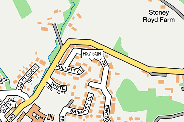 HX7 5QR map - OS OpenMap – Local (Ordnance Survey) HX7 5QR map - OS OpenMap – Local (Ordnance Survey)