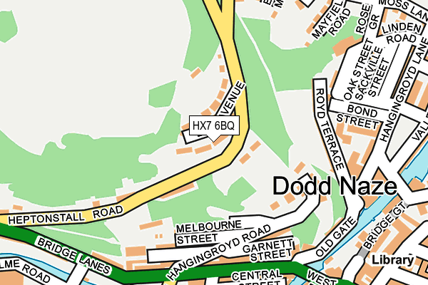 HX7 6BQ map - OS OpenMap – Local (Ordnance Survey)