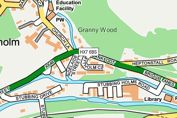 HX7 6BS map - OS OpenMap – Local (Ordnance Survey)