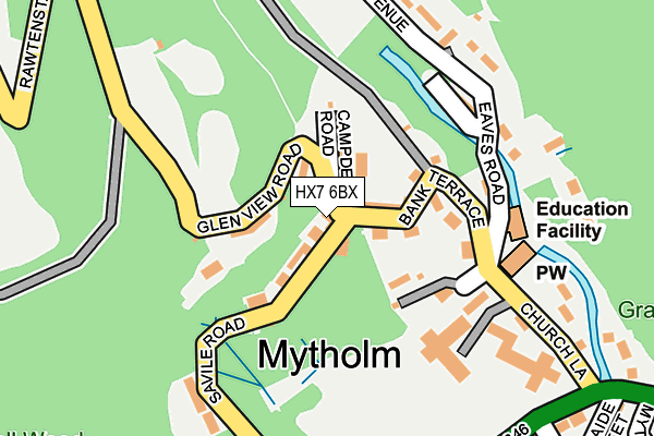 HX7 6BX map - OS OpenMap – Local (Ordnance Survey)