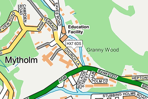 HX7 6DS map - OS OpenMap – Local (Ordnance Survey)