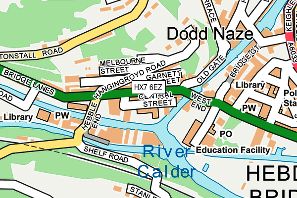 HX7 6EZ map - OS OpenMap – Local (Ordnance Survey)