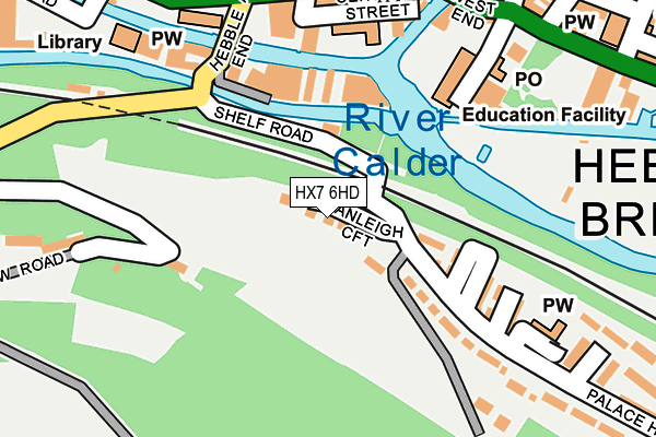 HX7 6HD map - OS OpenMap – Local (Ordnance Survey)