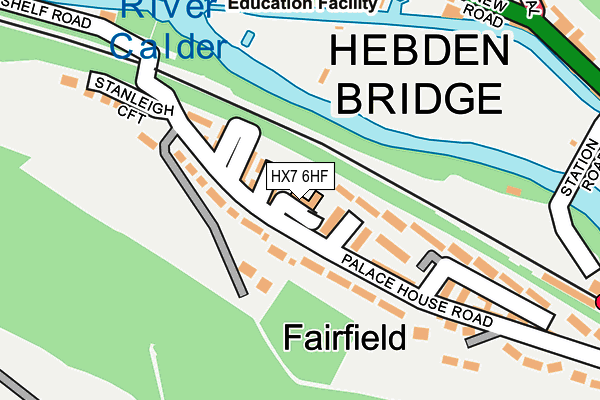 HX7 6HF map - OS OpenMap – Local (Ordnance Survey)