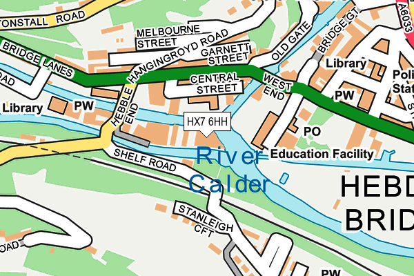 HX7 6HH map - OS OpenMap – Local (Ordnance Survey)