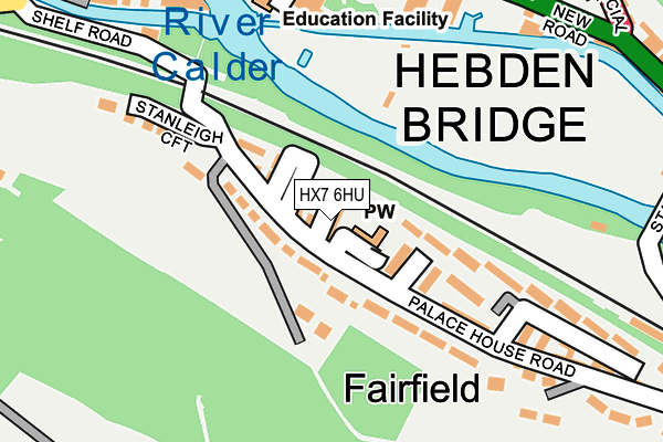 HX7 6HU map - OS OpenMap – Local (Ordnance Survey)