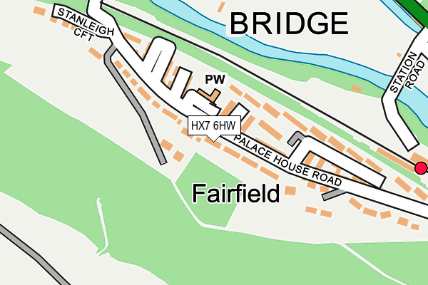 HX7 6HW map - OS OpenMap – Local (Ordnance Survey)