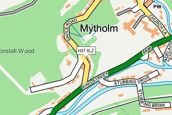 HX7 6LZ map - OS OpenMap – Local (Ordnance Survey)