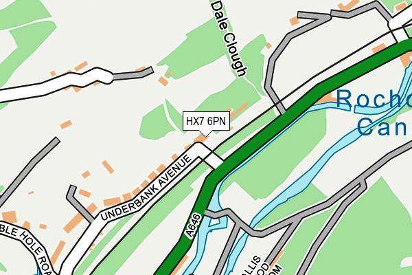 HX7 6PN map - OS OpenMap – Local (Ordnance Survey)