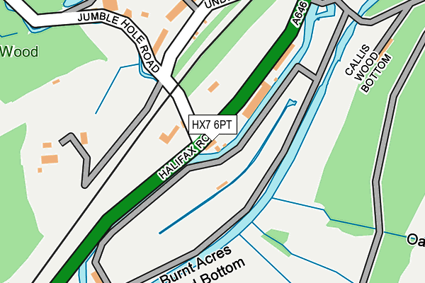 HX7 6PT map - OS OpenMap – Local (Ordnance Survey) HX7 6PT map - OS OpenMap – Local (Ordnance Survey)
