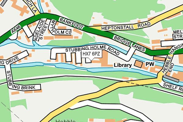 HX7 6PZ map - OS OpenMap – Local (Ordnance Survey) HX7 6PZ map - OS OpenMap – Local (Ordnance Survey)