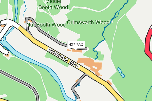 HX7 7AQ map - OS OpenMap – Local (Ordnance Survey)