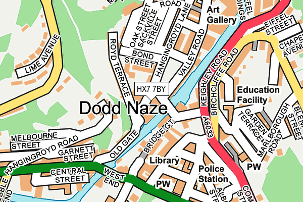 HX7 7BY map - OS OpenMap – Local (Ordnance Survey)