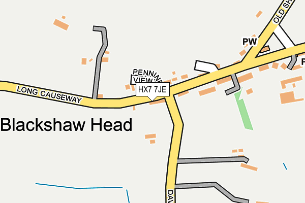 HX7 7JE map - OS OpenMap – Local (Ordnance Survey) HX7 7JE map - OS OpenMap – Local (Ordnance Survey)