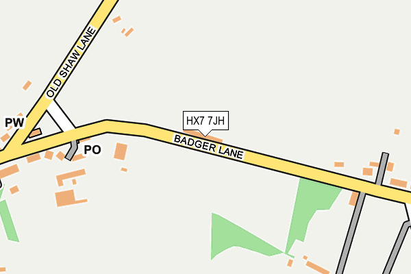 HX7 7JH map - OS OpenMap – Local (Ordnance Survey)