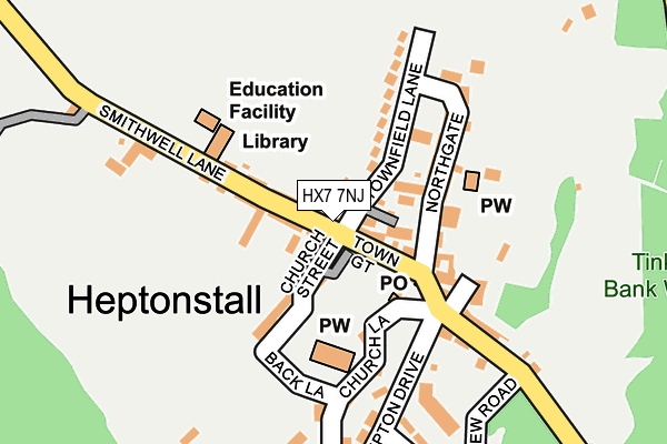 HX7 7NJ map - OS OpenMap – Local (Ordnance Survey)