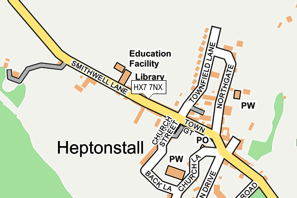 HX7 7NX map - OS OpenMap – Local (Ordnance Survey)