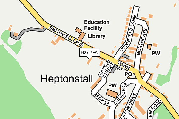 HX7 7PA map - OS OpenMap – Local (Ordnance Survey)