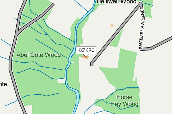 HX7 8RQ map - OS OpenMap – Local (Ordnance Survey)