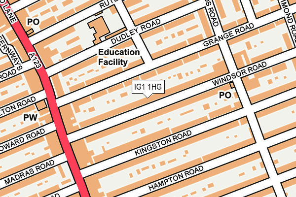 IG1 1HG map - OS OpenMap – Local (Ordnance Survey) IG1 1HG map - OS OpenMap – Local (Ordnance Survey)