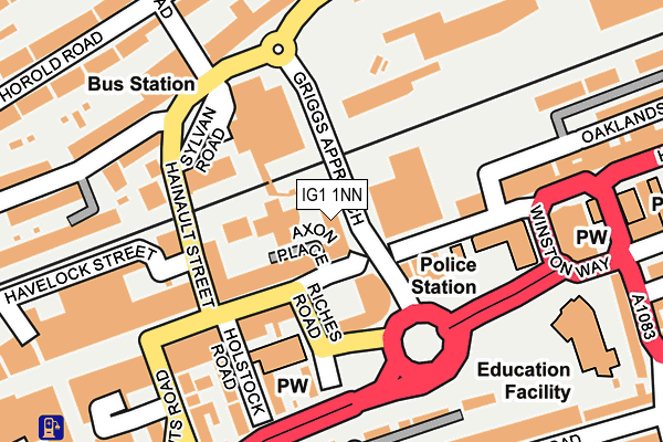 IG1 1NN map - OS OpenMap – Local (Ordnance Survey)