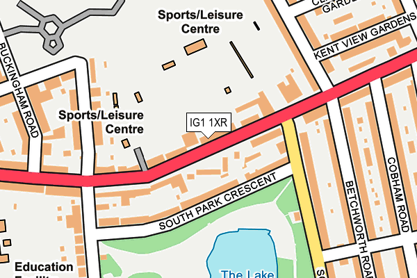 IG1 1XR map - OS OpenMap – Local (Ordnance Survey)
