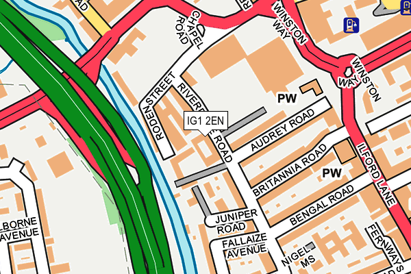 IG1 2EN map - OS OpenMap – Local (Ordnance Survey) IG1 2EN map - OS OpenMap – Local (Ordnance Survey)