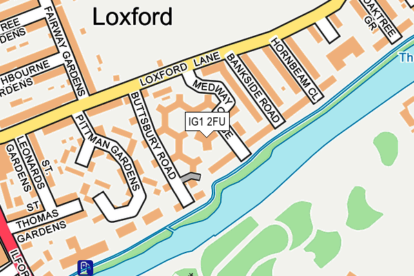 IG1 2FU map - OS OpenMap – Local (Ordnance Survey)