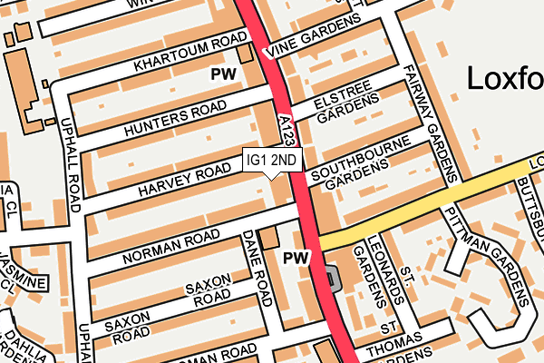 IG1 2ND map - OS OpenMap – Local (Ordnance Survey) IG1 2ND map - OS OpenMap – Local (Ordnance Survey)