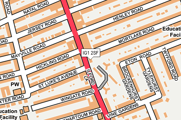 IG1 2SF map - OS OpenMap – Local (Ordnance Survey) IG1 2SF map - OS OpenMap – Local (Ordnance Survey)
