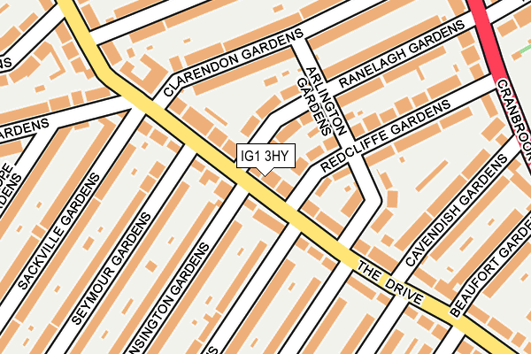 IG1 3HY map - OS OpenMap – Local (Ordnance Survey) IG1 3HY map - OS OpenMap – Local (Ordnance Survey)