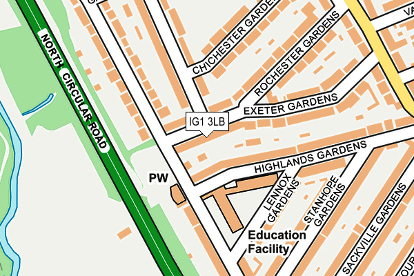 IG1 3LB map - OS OpenMap – Local (Ordnance Survey) IG1 3LB map - OS OpenMap – Local (Ordnance Survey)