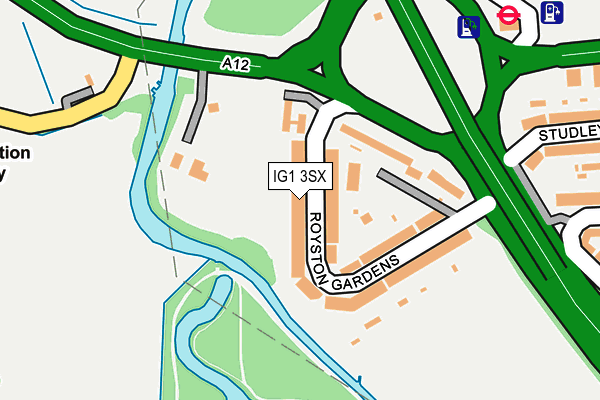 IG1 3SX map - OS OpenMap – Local (Ordnance Survey) IG1 3SX map - OS OpenMap – Local (Ordnance Survey)