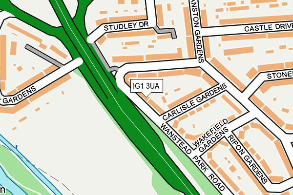 IG1 3UA map - OS OpenMap – Local (Ordnance Survey) IG1 3UA map - OS OpenMap – Local (Ordnance Survey)