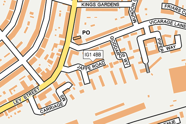IG1 4BB map - OS OpenMap – Local (Ordnance Survey) IG1 4BB map - OS OpenMap – Local (Ordnance Survey)