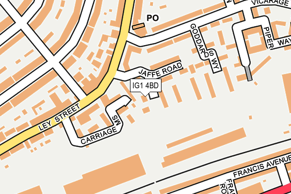 IG1 4BD map - OS OpenMap – Local (Ordnance Survey) IG1 4BD map - OS OpenMap – Local (Ordnance Survey)