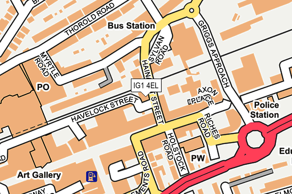 IG1 4EL map - OS OpenMap – Local (Ordnance Survey) IG1 4EL map - OS OpenMap – Local (Ordnance Survey)