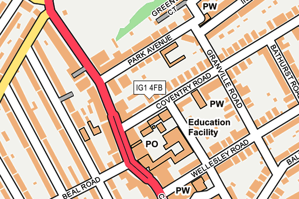 IG1 4FB map - OS OpenMap – Local (Ordnance Survey) IG1 4FB map - OS OpenMap – Local (Ordnance Survey)